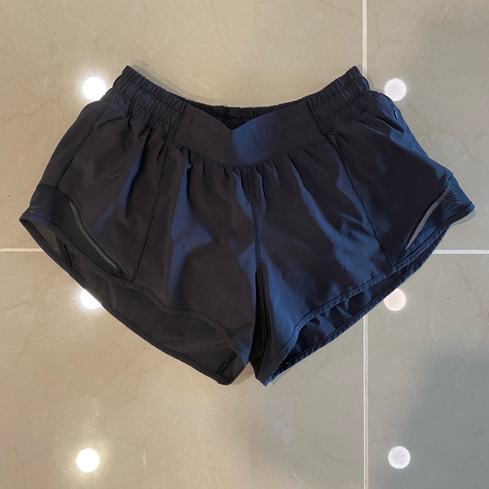Lululemon black track shorts